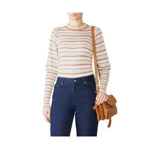 R-3. See by Chloe Striped Puff Sleeve Sweater Small